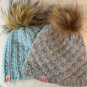 Chunky Knit Beanie in Light Blue